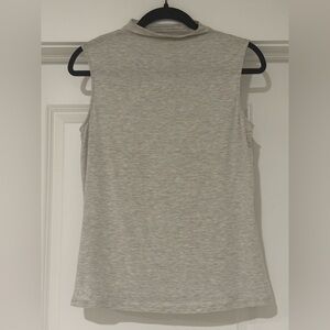 Garnet Hill Mock Turtleneck Sleeveless Top-Organic Cotton